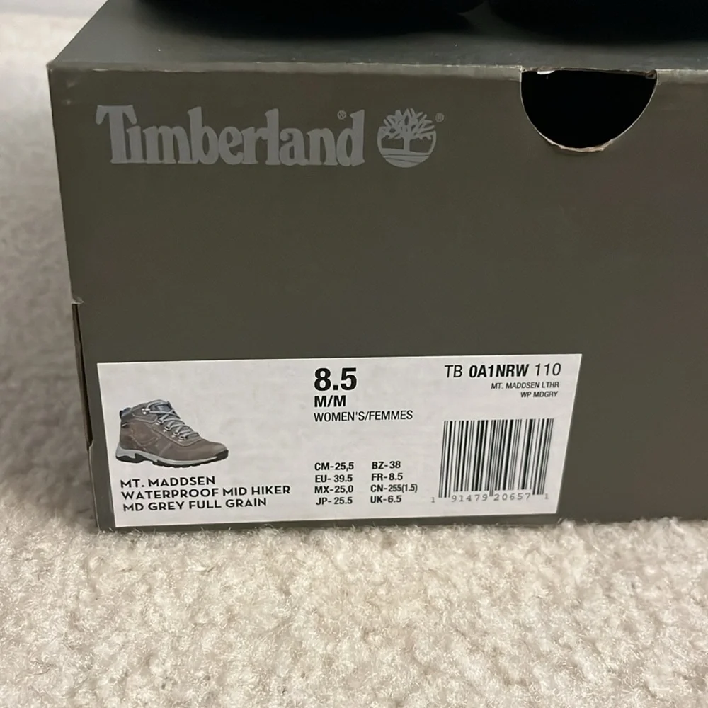 New Timberland MT. Maddsen Waterproof Mid Hiker - Size 8.5M - Picture 2 of 8